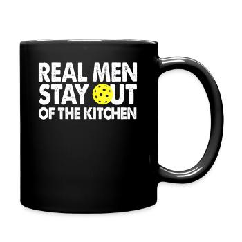 Pickleball Real Men Stay Out Of The Kitchen - Full Colour Mug - black - Right