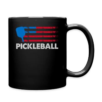 Pickleball USA Flag Pickleball - Full Colour Mug - black - Right