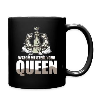 Funny Chess Player - Tasse einfarbig - Schwarz - Rechts