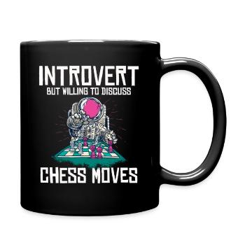 Funny Chess Player - Tasse einfarbig - Schwarz - Rechts