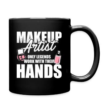 Makeup Artist - Tasse einfarbig - Schwarz - Rechts