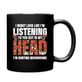 Mushroom Hunting - Tasse einfarbig - Schwarz - Rechts