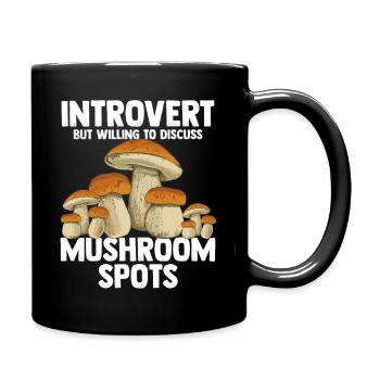 Chasse aux champignons - Mug uni - noir - Droite