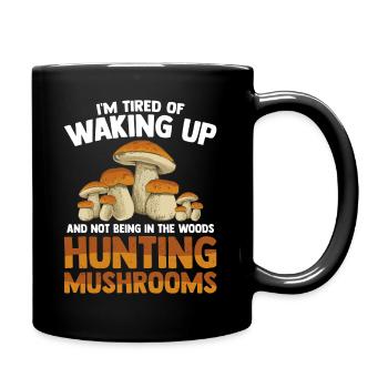 Mushroom Hunting - Tasse einfarbig - Schwarz - Rechts