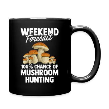 Mushroom Hunting - Tasse einfarbig - Schwarz - Rechts