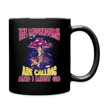 Mushroom Hunting - Tasse einfarbig - Schwarz - Rechts