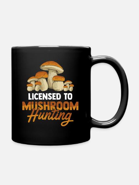 Mushroom Hunting - Full Colour Mug - black
