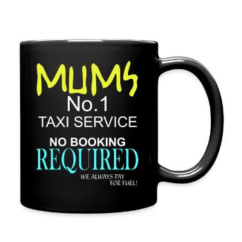 Mums No 1 Taxi bk - Full Colour Mug - black - Right