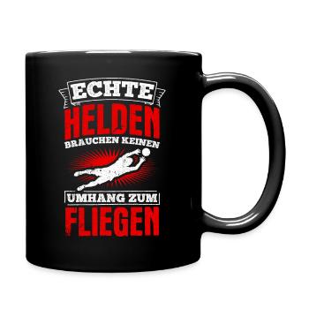 Torwart Shirt Fußball Handball Torhüter Torwart - Tasse einfarbig - Schwarz - Rechts