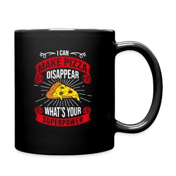 Pizza-Liebhaber-Kleidung für Feinschmecker - Tasse einfarbig - Schwarz - Rechts