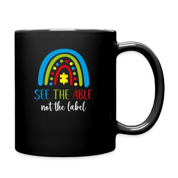 Autism Consciousness Clothing - Full Colour Mug - black - Right