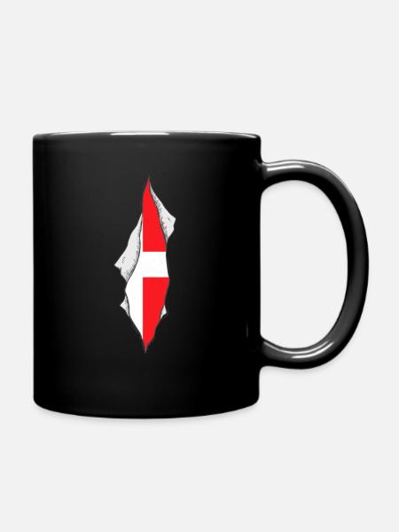 Danish flag proud denmark patriotic - Tasse einfarbig - Schwarz