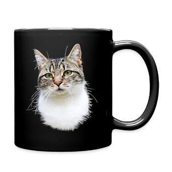 Original - Katzen Portrait - Tasse einfarbig - Schwarz - Rechts