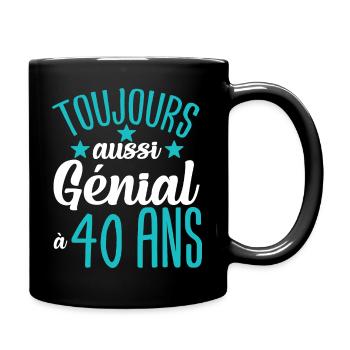 Cadeau anniversaire 40 ans rigolo homme - Mug uni - noir - Droite