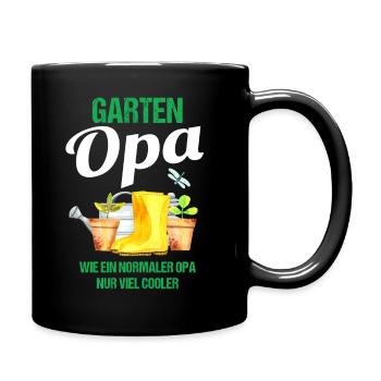 Garten Opa Lustiger Spruch Geschenk Herren - Tasse einfarbig - Schwarz - Rechts