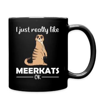 Meerkat Lover Funny Saying Gift - Full Colour Mug - black - Right