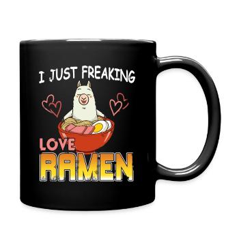 I Just Freaking Love Ramen Funny Designs Tea - Full Colour Mug - black - Right
