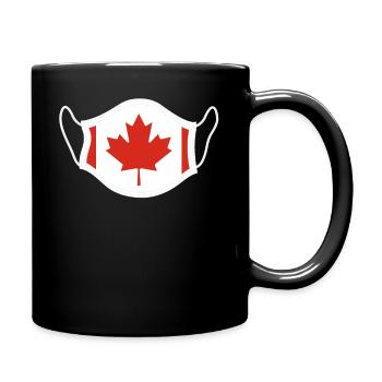 Canada Maple Leaf l'Unifolié Canadian - Full Colour Mug - black - Right