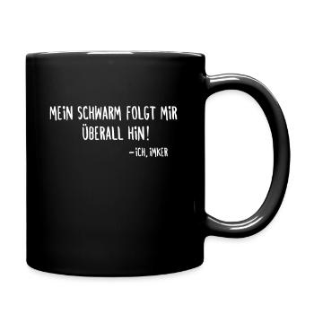 Imker Bienen Bienenzüchter Imkerei Lustig Imker - Tasse einfarbig - Schwarz - Rechts