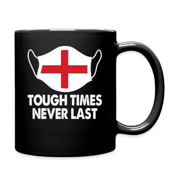 England Tough Times Never Last English Flag - Full Colour Mug - black - Right
