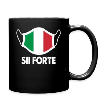 Sii Forte Italy Be Strong Italian - Full Colour Mug - black - Right