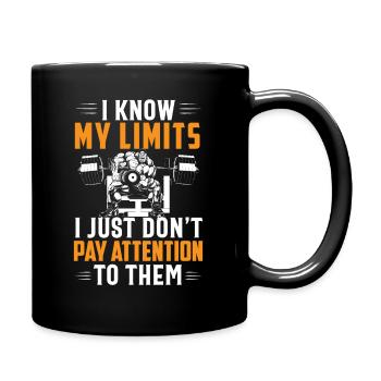 fitness - Tasse einfarbig - Schwarz - Rechts