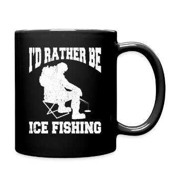 Je préfère être drôle à la pêche sur glace - Mug uni - noir - Droite