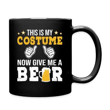 This is my costume Give me a beer - Full Colour Mug - black - Right