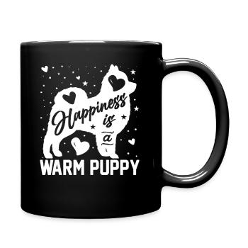 Le bonheur est un chiot chaleureux - amoureux des chiens - Mug uni - noir - Droite