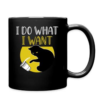 Je fais ce que je veux - Funny Cat - Mug uni - noir - Droite
