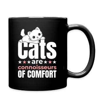 Katzen Sind Genießer Des Komforts - Chilling Cat - Tasse einfarbig - Schwarz - Rechts