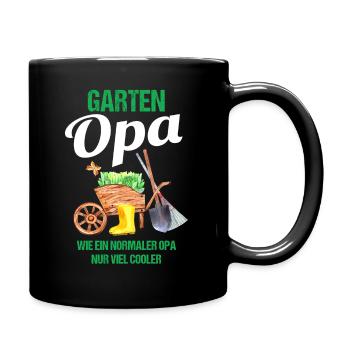 Garten Opa Lustiger Spruch Geschenk Herren - Tasse einfarbig - Schwarz - Rechts