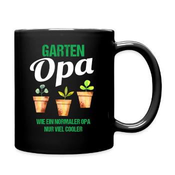 Garten Opa Lustiger Spruch Geschenk Herren - Tasse einfarbig - Schwarz - Rechts
