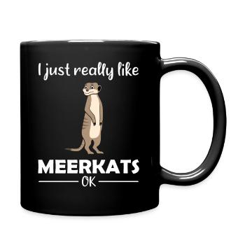 Meerkat Lover Funny Saying Gift - Full Colour Mug - black - Right