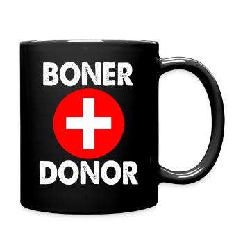 Boner Donor Saying - Full Colour Mug - black - Right