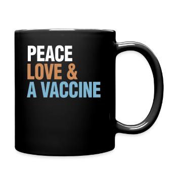 Peace Love Vaccine Pro-Vaccine - Full Colour Mug - black - Right
