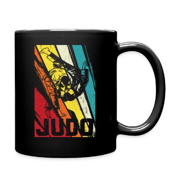 Vintage Judo Judoka - Tasse einfarbig - Schwarz - Rechts