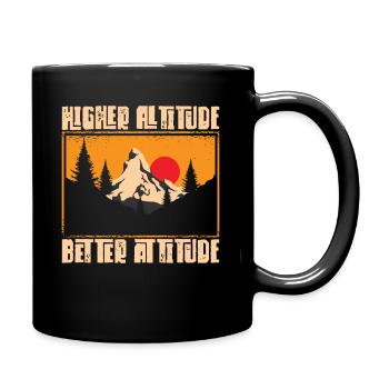 Altitude plus élevée Meilleure attitude Montagnes Randonnée - Mug uni - noir - Droite