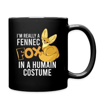 I'm really a fennec fox in a humain costume - Mug uni - noir - Droite