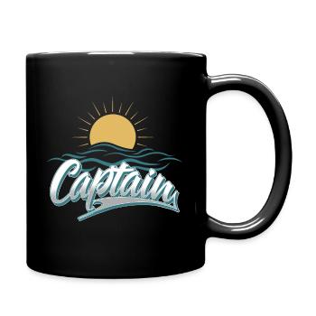 Capitaine Voilier Bateau à moteur Bateau Marin - Mug uni - noir - Droite