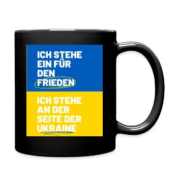 Ukraine Klamotten - Tasse einfarbig - Schwarz - Rechts
