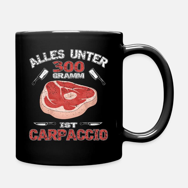 Anything under 300 grams is Carpaccio - Full Colour Mug - black