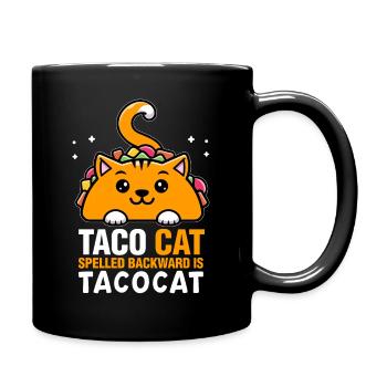 Taco Cat Spelled Backwards Is TacoCat - Full Colour Mug - black - Right