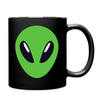 Extraterrestre vert mignon - Mug uni - noir - Droite