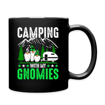 Camping Mit Meinen Gnomien - Camper Gnome - Tasse einfarbig - Schwarz - Rechts
