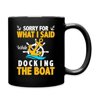 Voilier Bateau à moteur Port Sailor Captain Yacht - Mug uni - noir - Droite