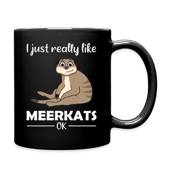 Meerkat Lover Funny Saying Gift - Full Colour Mug - black - Right