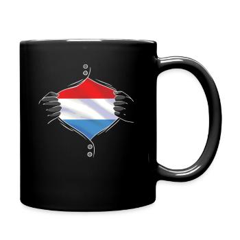 drapeau luxembourgeois fier luxembourgeois - Mug uni - noir - Droite