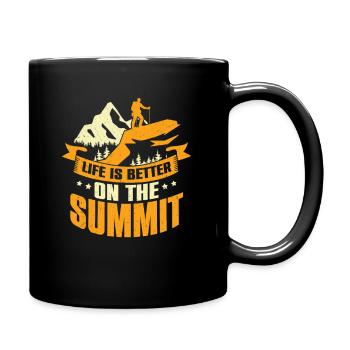 Summit Mountain Ascent Mountaineer Cadeau - Mug uni - noir - Droite