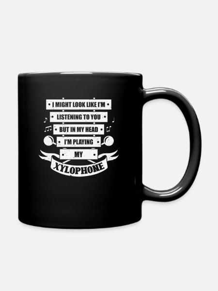 Xylophon Xylofon Xylophonspieler Geschenk - Tasse einfarbig - Schwarz